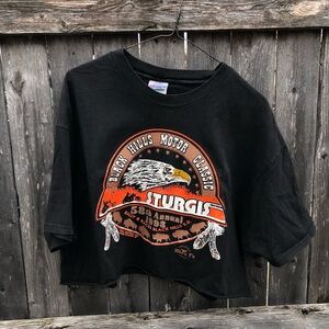 Vintage 1998 sturgis cropped T-shirt